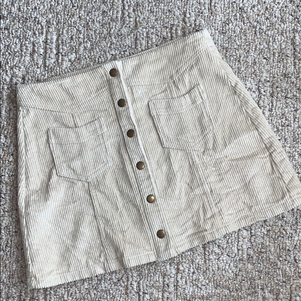 She and Sky Corduroy Button Up Skirt Size Small